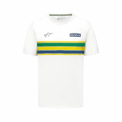 Senna póló - Helmet Stripes fehér
