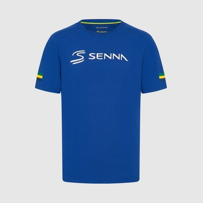 Senna póló - Double Logo kék