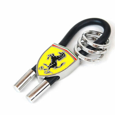 Ferrari kulcstartó - Scudetto Rubber Strap fekete