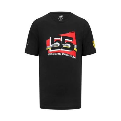 Ferrari póló - Sainz 55 Graphic fekete