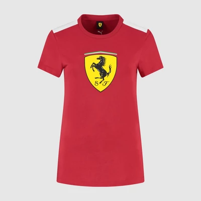 Ferrari női póló - Large Scudetto Duocolor piros