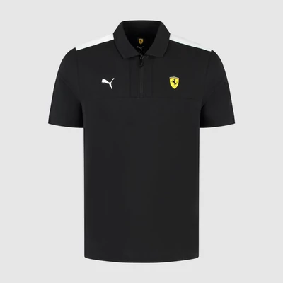 Ferrari galléros póló - Scudetto Duocolor fekete