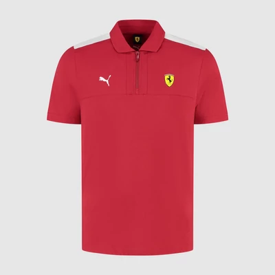 Ferrari galléros póló - Scudetto Duocolor piros