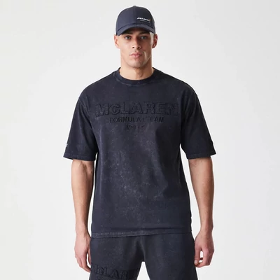 McLaren póló - Racing Washed Oversized fekete