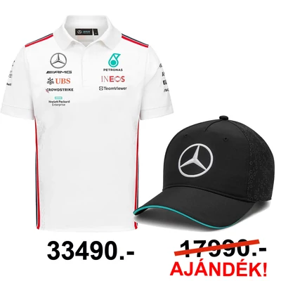 Mercedes szurkolói csomag - Team Line White II galléros