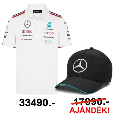 Mercedes szurkolói csomag - Team Line White galléros