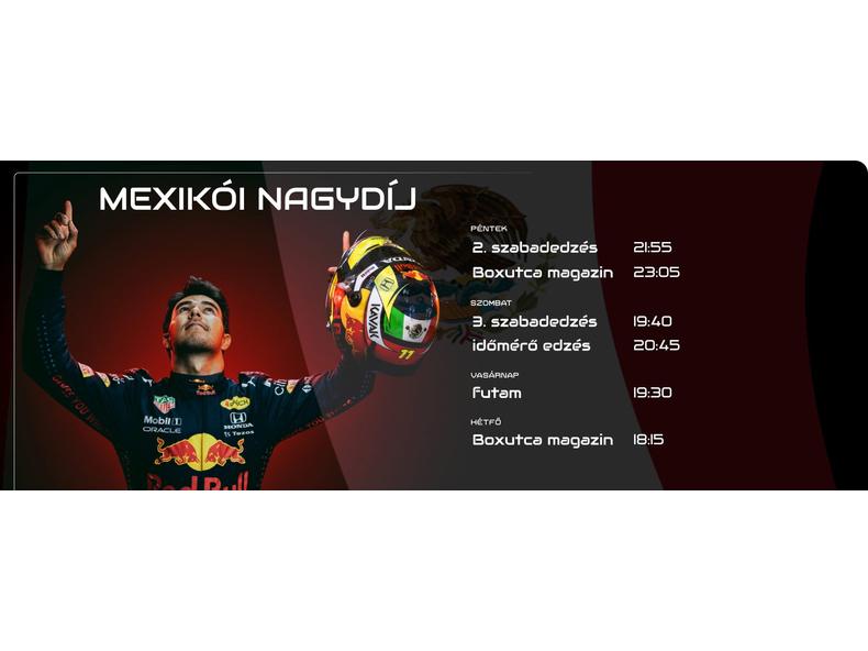 2021.11.5-7, a Mexikói Nagydíj menetrendje