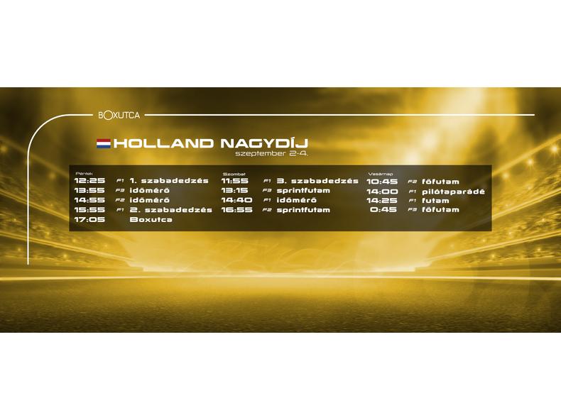 2022.09.02-04 a holland nagydíj menetrendje