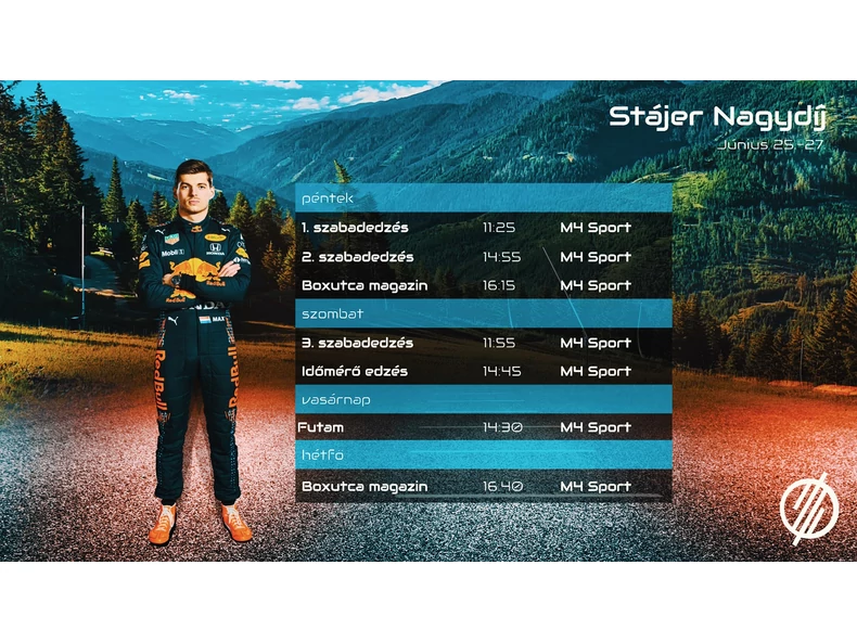 2021.06.25-27. A stájer nagydíj menetrendje