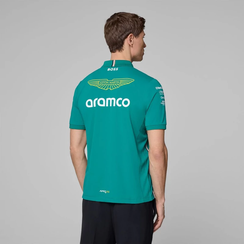 Aston Martin galléros póló - Team