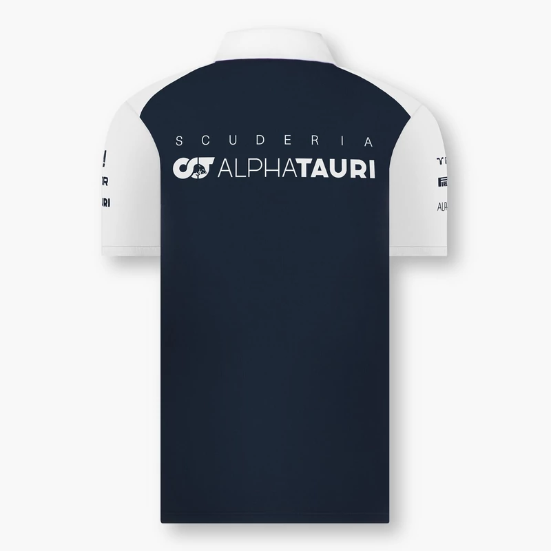 AlphaTauri galléros póló - Team kék