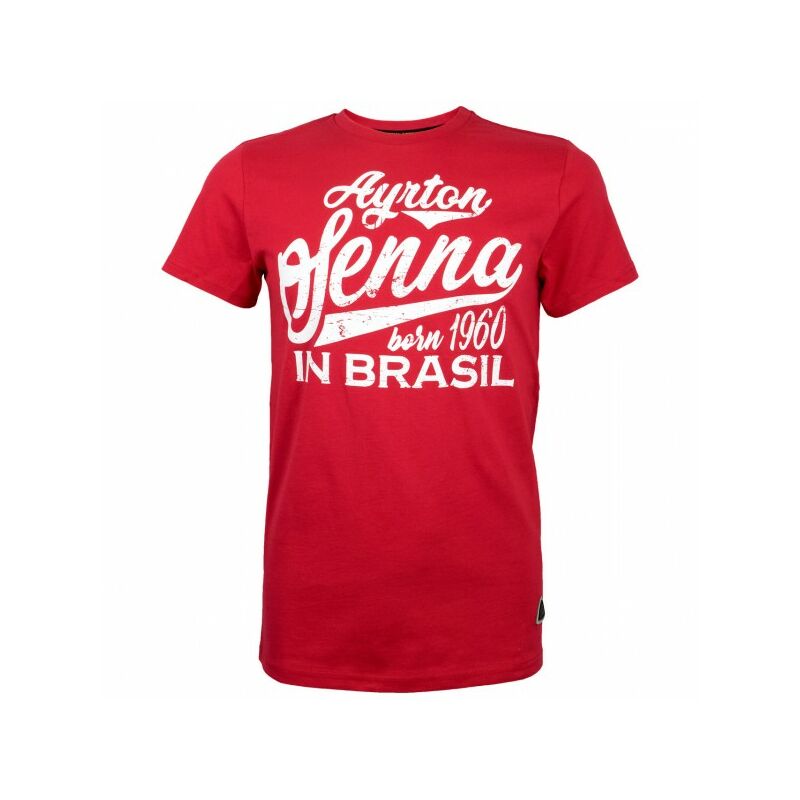 Senna póló - Born in Brasil piros
