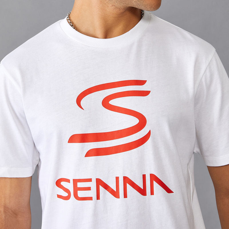 Senna póló - Senna Logo fehér