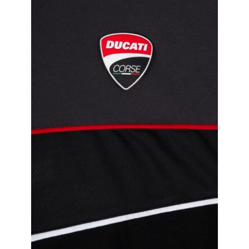 Ducati póló - Small Logo Stripes fekete