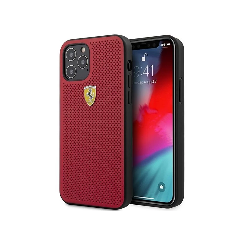 Ferrari keménytok - Perforated piros