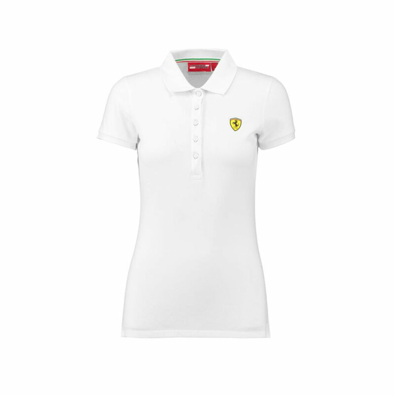 Ferrari női galléros póló - Scudetto fehér