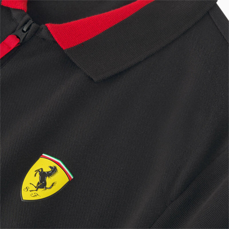 Ferrari galléros póló - Duocolor Stripe fekete