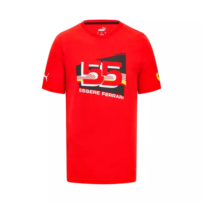 Ferrari póló - Sainz 55 Graphic piros