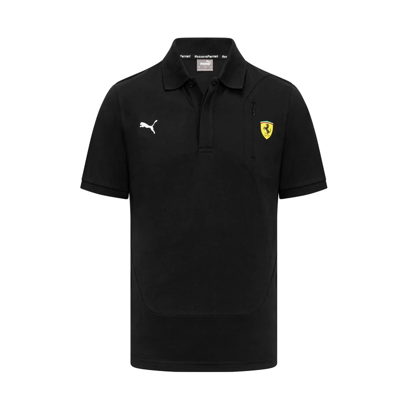 Ferrari galléros póló - Scudetto fekete