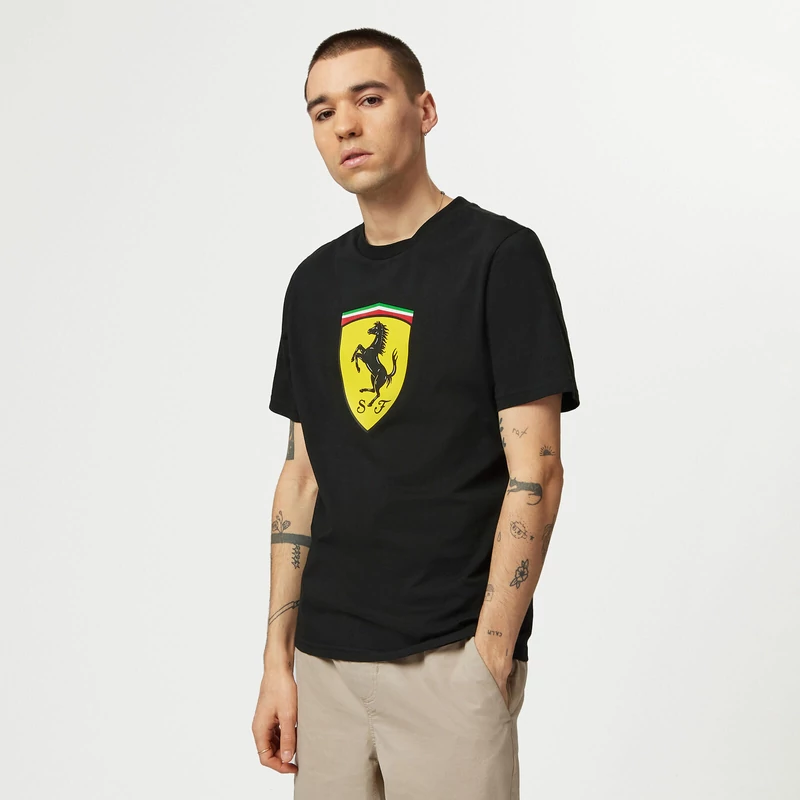 Ferrari póló - Large Scudetto fekete