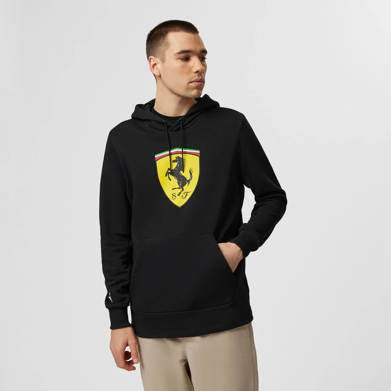 Ferrari pulóver - Scudetto Hoody fekete