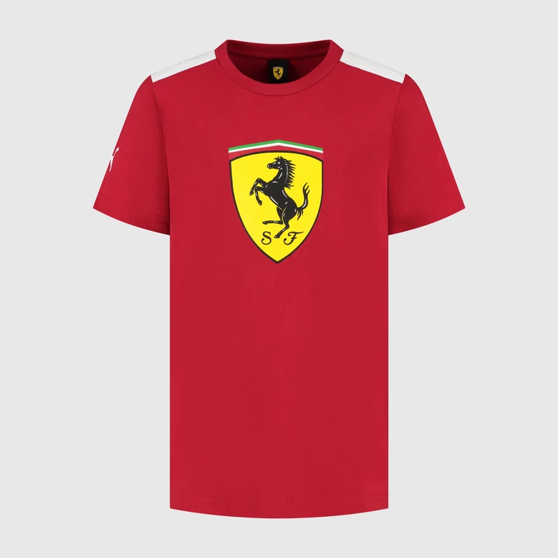 Ferrari gyerek póló - Large Scudetto Duocolor piros