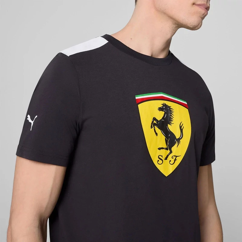 Ferrari póló - Large Scudetto Duocolor fekete