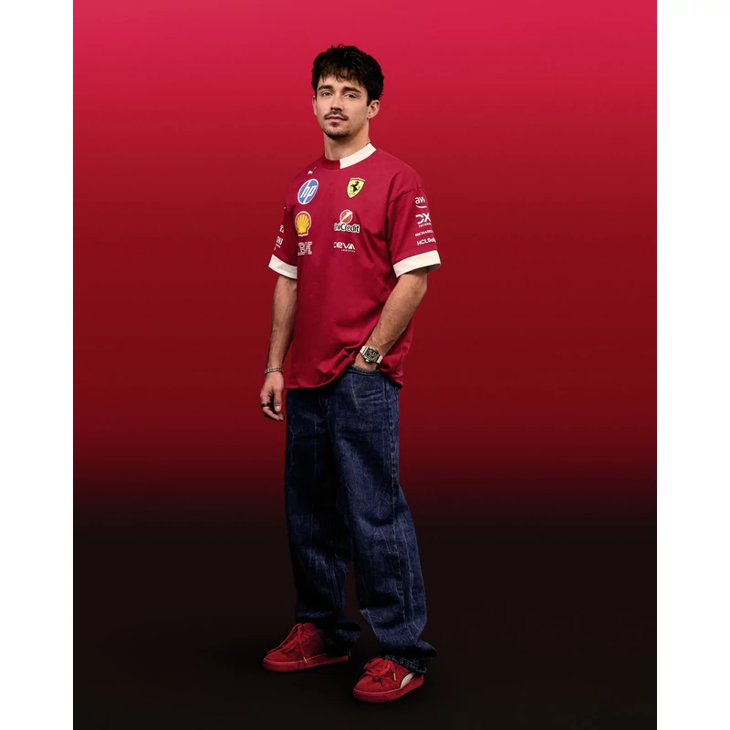 Ferrari póló - Driver Oversized piros