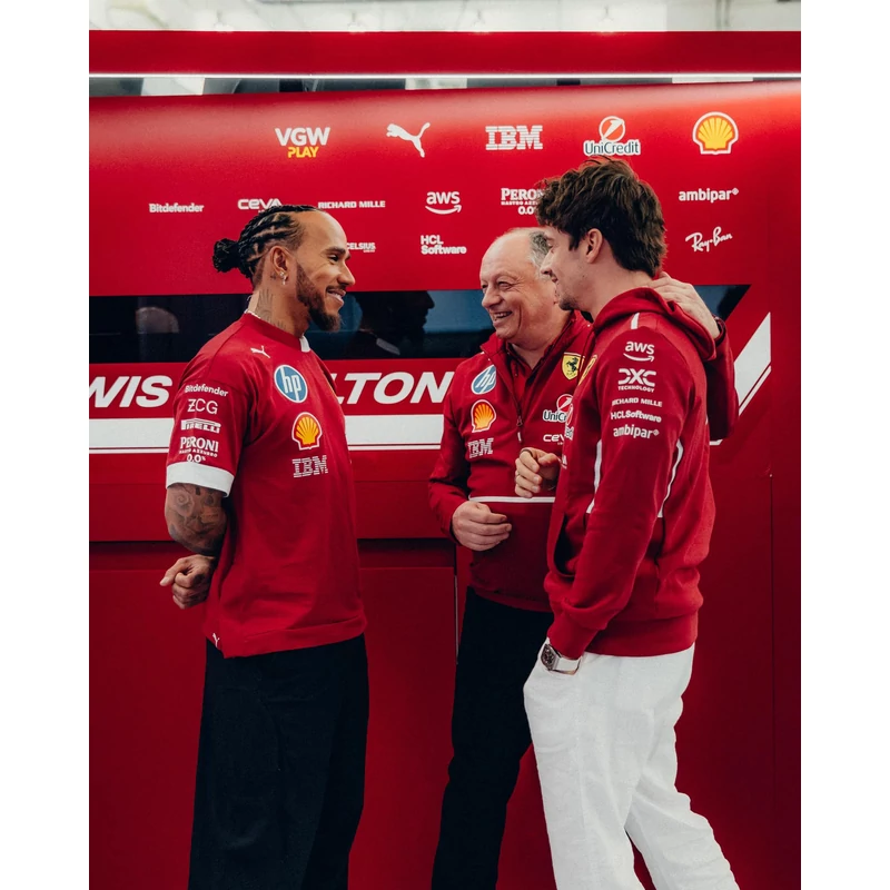 Ferrari póló - Driver Oversized piros