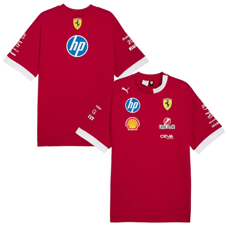 Ferrari póló - Driver Oversized piros