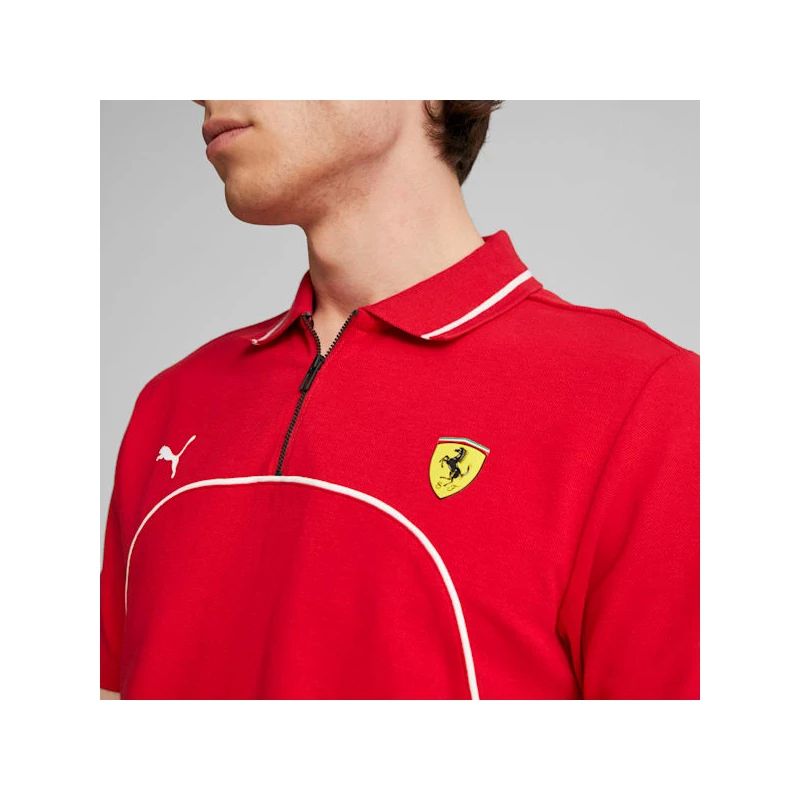 Ferrari galléros póló - Scudetto Contras Line piros
