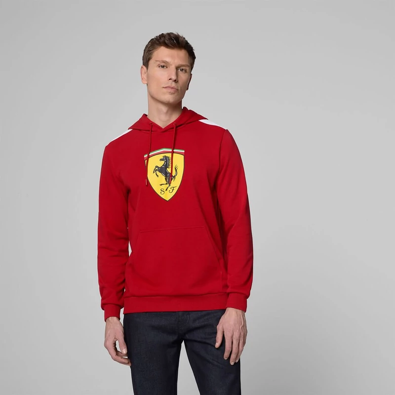 Ferrari pulóver - Scudetto Hoodie Doucolor piros