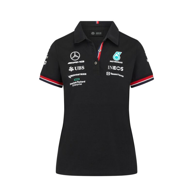 Mercedes AMG Petronas női galléros póló - Team Black