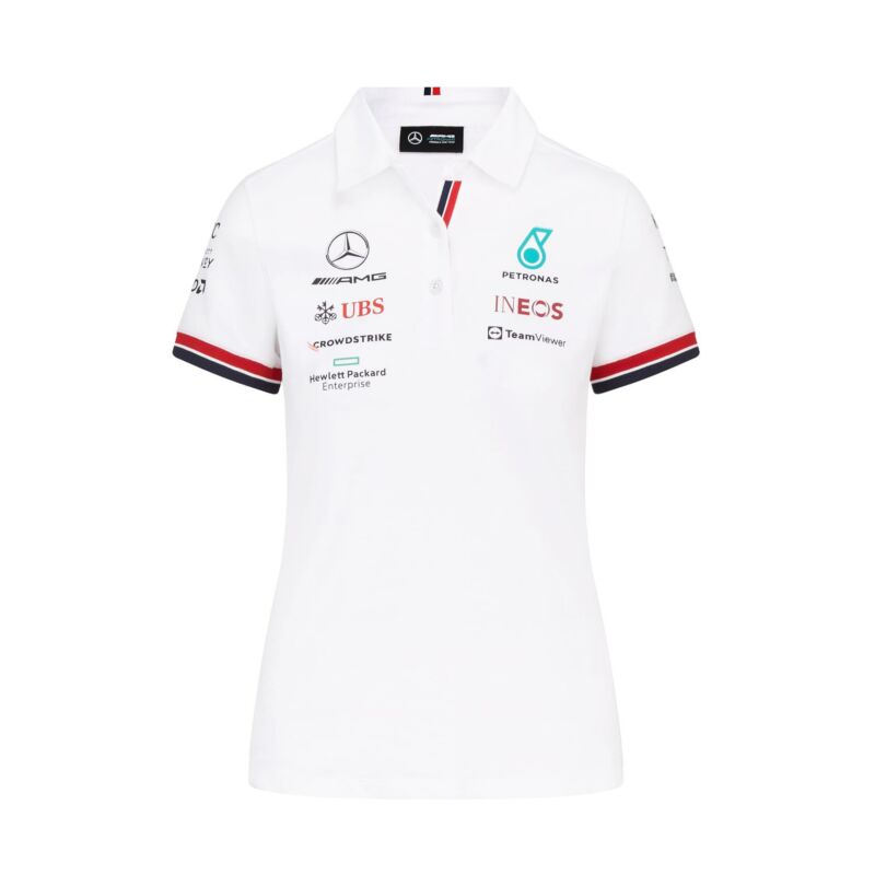 Mercedes AMG Petronas női galléros póló - Team White