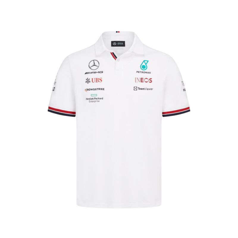 Mercedes AMG Petronas galléros póló - Team Line White