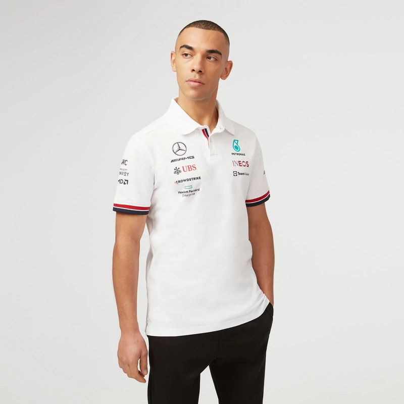 Mercedes AMG Petronas galléros póló - Team Line White III