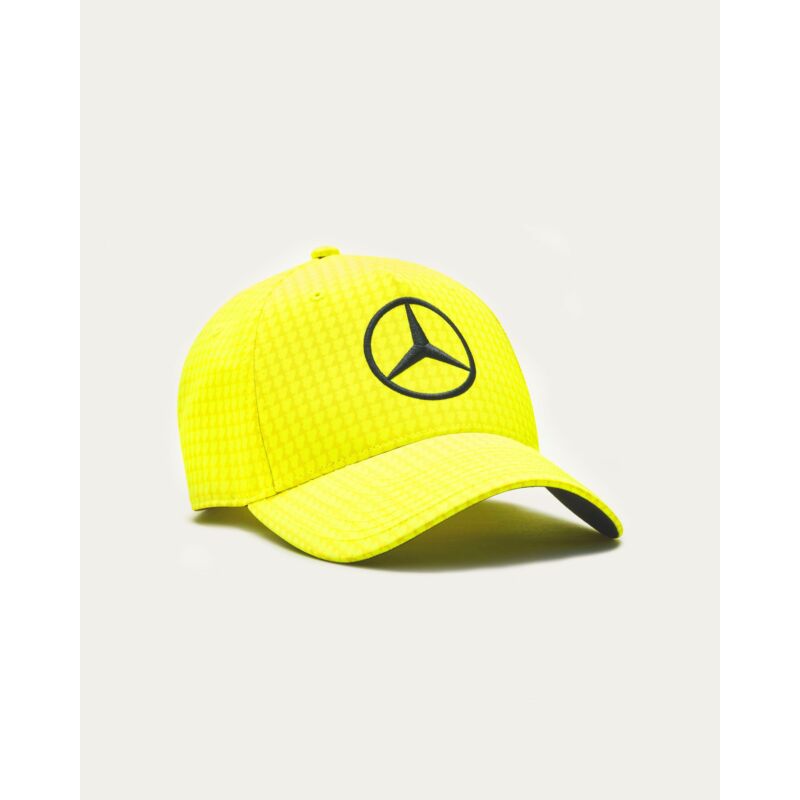 Mercedes AMG Petronas gyerek sapka - Driver Hamilton neon sárga