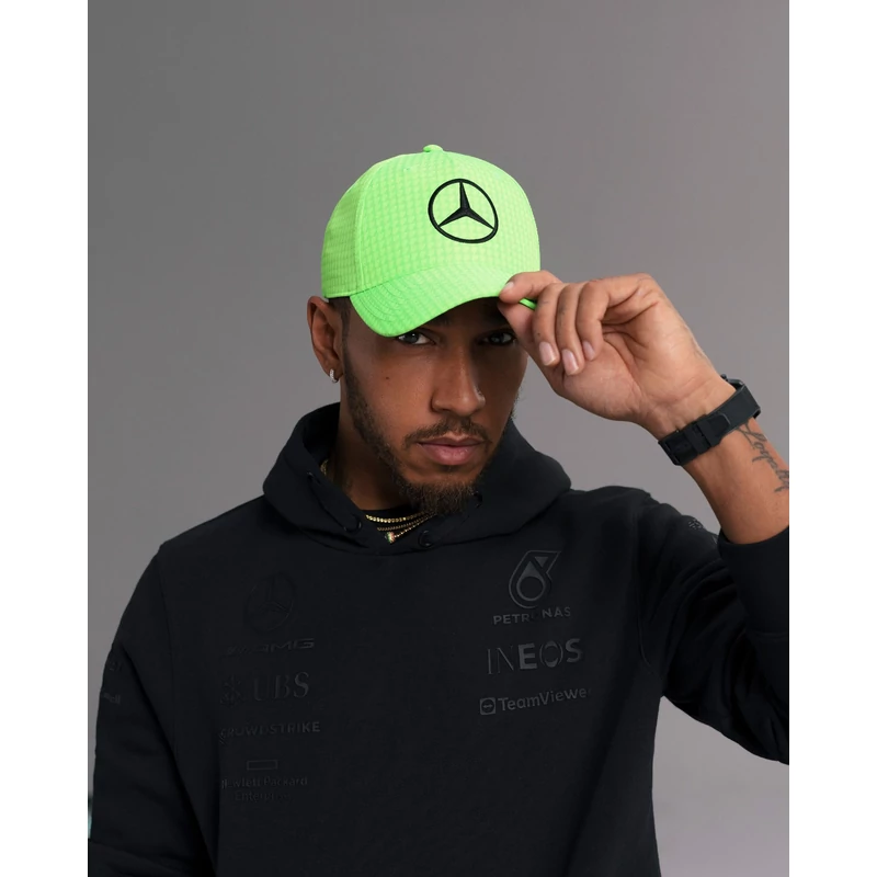 Mercedes AMG Petronas sapka - Driver neon zöld