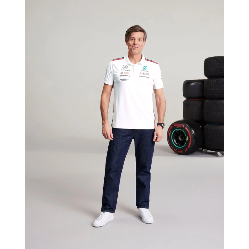 Mercedes AMG Petronas galléros póló - Team Line White II