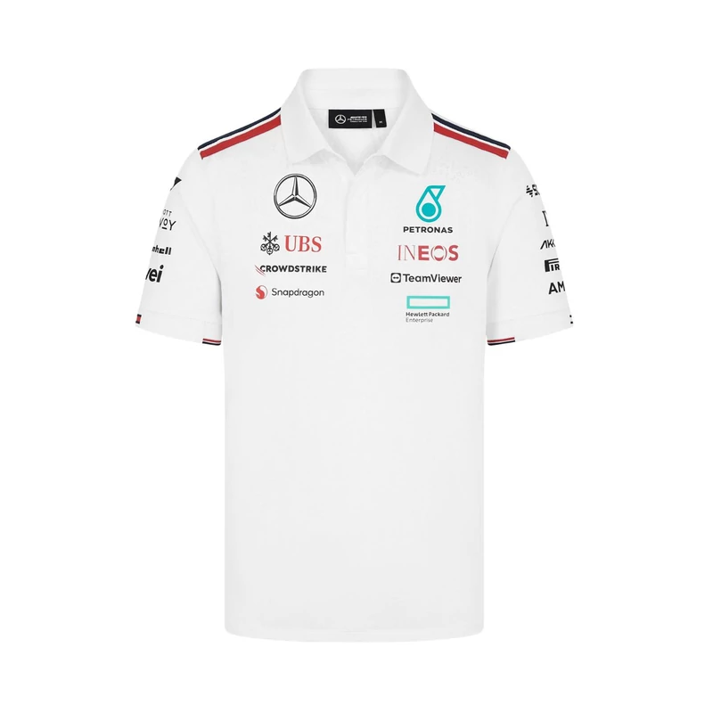 Mercedes AMG Petronas galléros póló - Team Line White