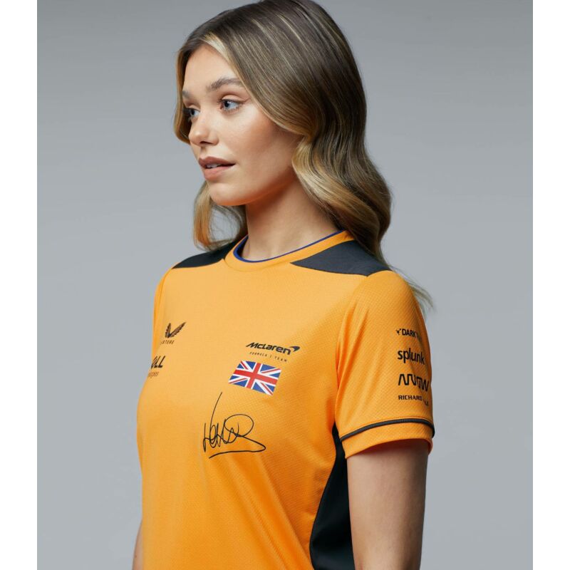 McLaren női póló - Team Lando Norris narancssárga