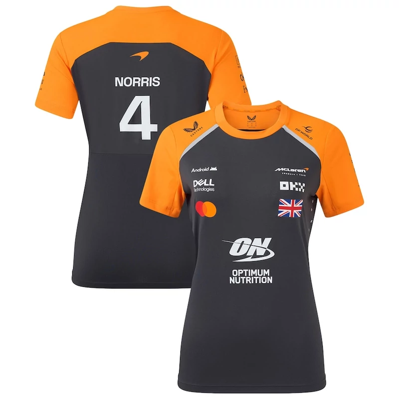 McLaren női póló - Team Norris sötétszürke