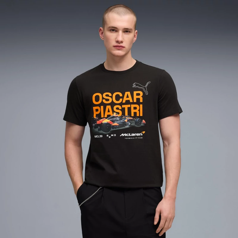 McLaren póló - Oscar Piastri Fan fekete